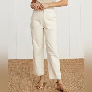 Jenni Kayne Ranger Trouser Cotton Ivory Utility Pants 0